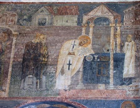 Видението на Св. Василиј Велики за време на Литургијата, Св. Софија