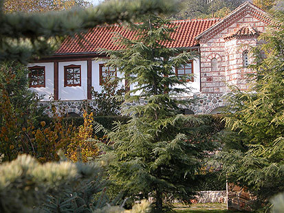 View on the chapel of the Holy Apostle Paul and St Gregory Palamas